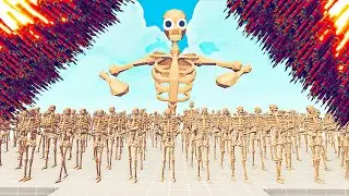 100x SKELETON + 1x GIANT vs 3x EVERY GOD - Totally Accurate Battle Simulator TABS
