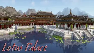 Lotus Palace | Chinese Palace in a Lake | Minecraft Timelapse