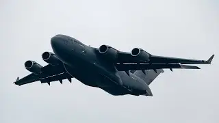 C-17 Globemaster III Jets Air-Drop Heavy Equipment to U.S. Soldiers