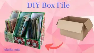 DIY Cara Membuat Box File dari kardus bekas