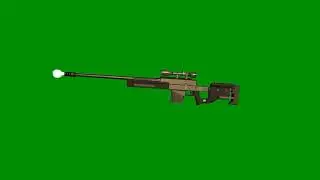 sniper AWM gun green screen video