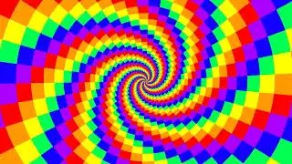 Rainbow Spiral Tunnel 2 | Psychedelic Checkerboard Background/Screensaver Video Loop [1 Hour, 4K]