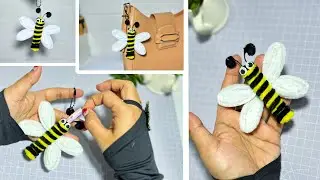 🐝Pipe Cleaner Keychain Making -  Fuzzy Wire Keychain DIY