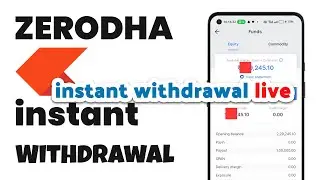 Zerodha instant withdrawal live | How to instant withdraw from zerodha