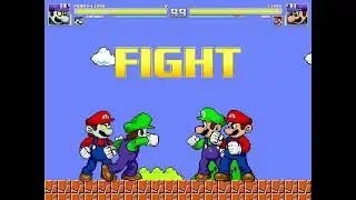 Batalha de MUGEN #64: Robo Luigi(eu) e Robo Mario vs SSB Mario Bros(AI PATCHED)