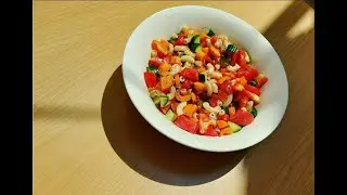 Rainbow Macaroni Salad | Veggie Macaroni Salad | Vegetable Macaroni | Garden Veggie Pasta Salad