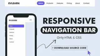 Responsive Navbar: HTML, CSS & JavaScript