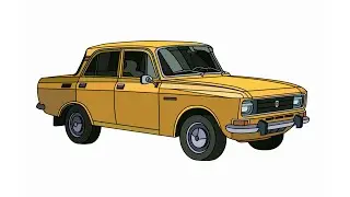 Раскраска по номерам - Москвич