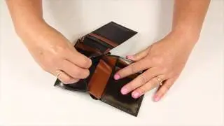 RFID Blocking Secure Wallet Vertical Two Tone 9 Slot