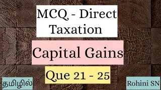 MCQ   Direct Taxation - Part 4 in Tamil / CA Intermediate