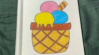 How to draw Ice-Cream | Easy way to draw Ice-Cream #icecreamdrawing