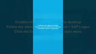 Logging Into an SAP S/4HANA System 