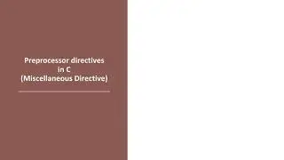 Preprocessor directives: Miscellaneous 