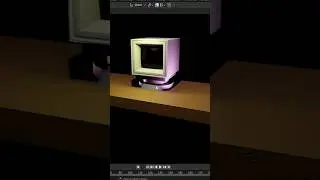 retro monitor in blender 