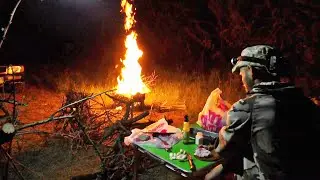 24 hours on Fishing! Campfire. Food on Afghan Kazan! Night Sudak