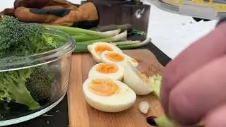 Hiking over a frozen lake and cooking some food - how to make ramen over a camp fire.