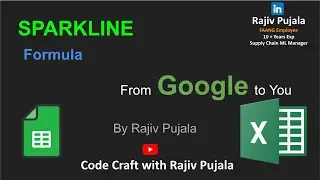 77. SPARKLINE Function in Excel & Google Sheets | Simplified by a Googler