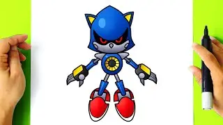 How to DRAW METAL SONIC - Sonic the Hedgehog - step by step