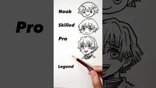 Drawing Zenitsu in Different Levels