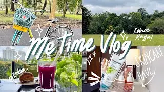 me time vlog : skincare haul, short escape ke kebun raya, & hunting jajan!