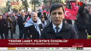 Trabzon Şehitler ve Filistin yürüyüşü 29 Aralık 2023