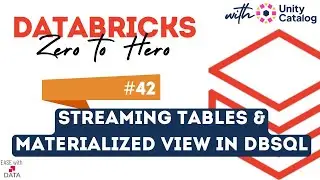 42 Streaming Tables and Materialized Views in DBSQL | Background Working | Schedule data Refresh