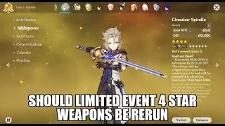 Should limited event 4 star weapons be rerun | Genshin Impact