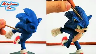 Como hacer a SONIC la película de plastilina | How to  Sonic The Hedgehog in CLAY || DibujAme Un...