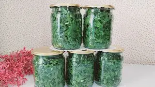 WITHOUT Fridge! The SECRET of SPINACH keeping  fresh for 12 months! FOR SALADS AND DISHES! 