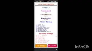 Center Tapped Transformer calculation android app 