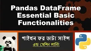 Python Data Science Bangla Tutorial 👉 6: Pandas DataFrame Essential Basic Functionalities