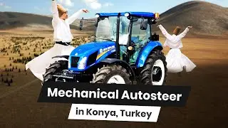 Mechanical autosteer in action // Farming machinery