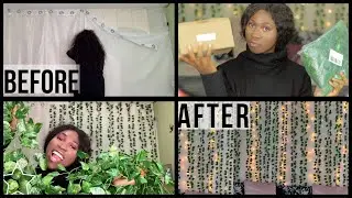 🦋Amazon Curtain Lights! DIY Vine Wall 🦋Transformation/ YouTube Studio Transformation 🦋