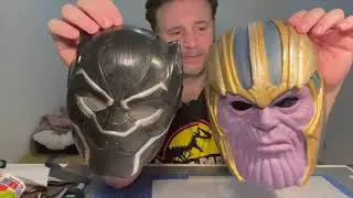 BlackpantherMaske repainted für meinen Sohn