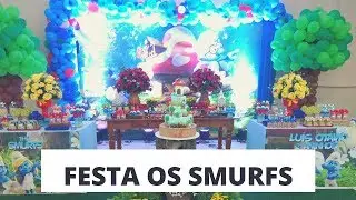 Decoração de festa - Os Smurfs