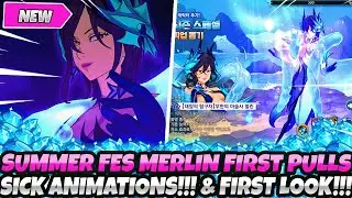 *FIRST EVER SUMMER FES MERLIN SUMMONS!* + CRAZY ANIMATIONS & FIRST LOOK AT UPDATE (7DS Grand Cross)