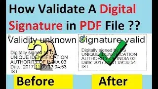 How to validate digital Signature in PDF Documents