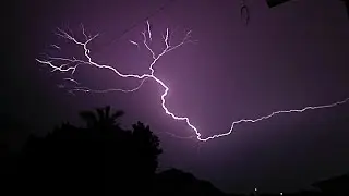 Lightning Across The Sky In Mandaue City , Cebu.