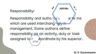 Responsibility and Characteristics of Responsibilities