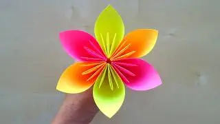 Basteln mit Papier: Blume. Einfache Deko selber basteln 🌸 Geschenk zum Muttertag