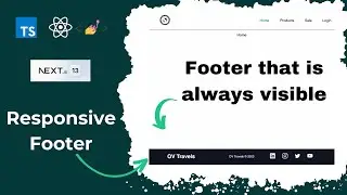 How to create footer that is always visible in Next js using Styled components and Typescript