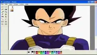 Drawing Vegeta on Ms Paint (Dragon Ball Z)