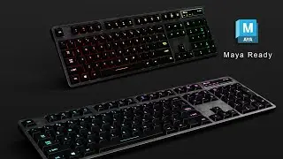 Making of Neon Light Gaming Keyboard in Maya