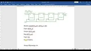 SERIAL IN SERIAL OUT SHIFT REGISTER USING BEHAVIORAL MODELING IN VERILOG