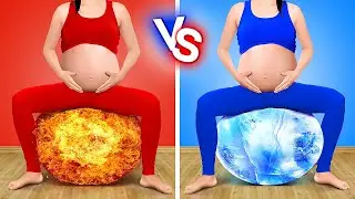 BUMIL PANAS VS DINGIN || Tantangan Cewek Api vs Cewek Es oleh 123 GO! GOLD