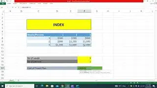 INDEX FUNCTION IN EXCEL | |