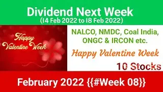 Best dividend stocks 2022 || Upcoming dividend shares February 2022 || Next week dividends