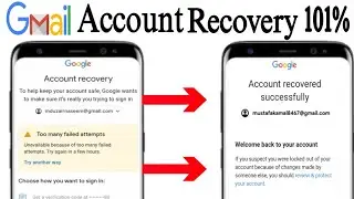 google account recovery 2023 || too many failed attempts gmail || email recovery kaise kare