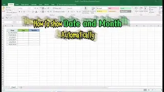 Automatically Show Day and Month in EXCEL !!!! #excel #computerknowledge #myanmaryoutubechannel