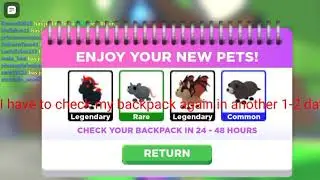 How to get free adopt me pets. part 2!